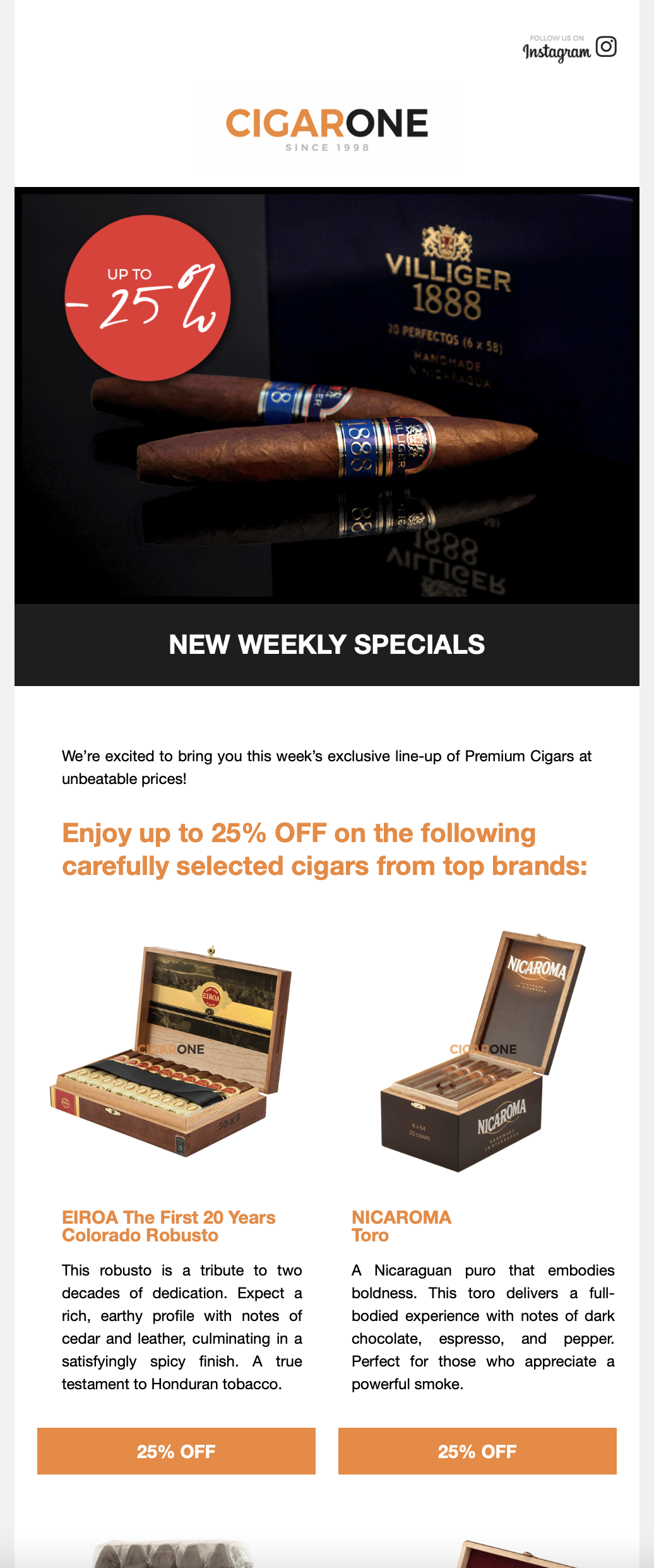 CigarOne Newsletter